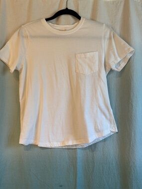 Style & Co. White Short-Sleeve Pocket Tee
